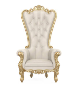 Throne Chair isolated on white background. 3D render